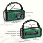 Emergency Radio Kit | Solar Hand Crank Power Bank With NOAA Weather Alert