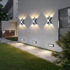 Modern Outdoor Wall Light | X-Shape LED Waterproof Design