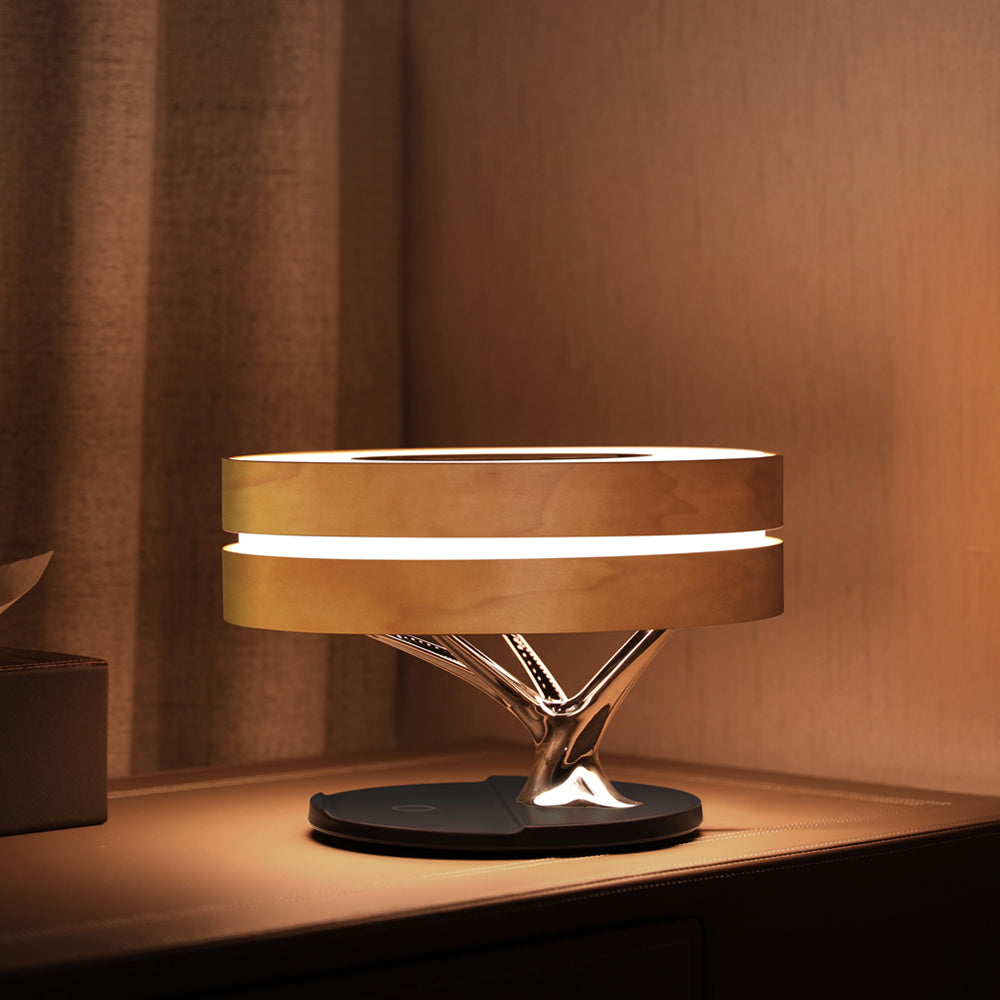 Modern Smart Desk Lamp | LED Speaker With Wireless Charging