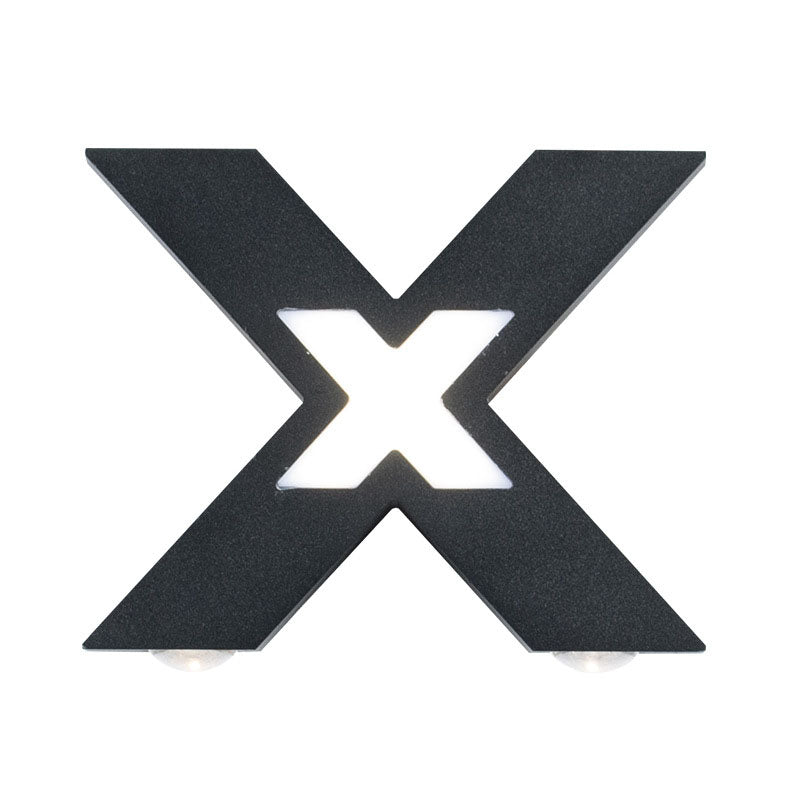 Modern Outdoor Wall Light | X-Shape LED Waterproof Design