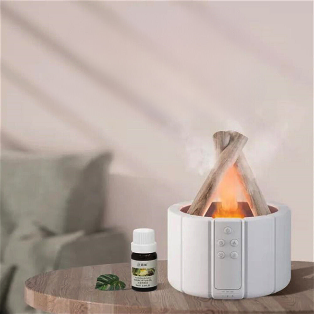 Ambient Diffuser Lamp | Flame Effect Humidifier with Remote