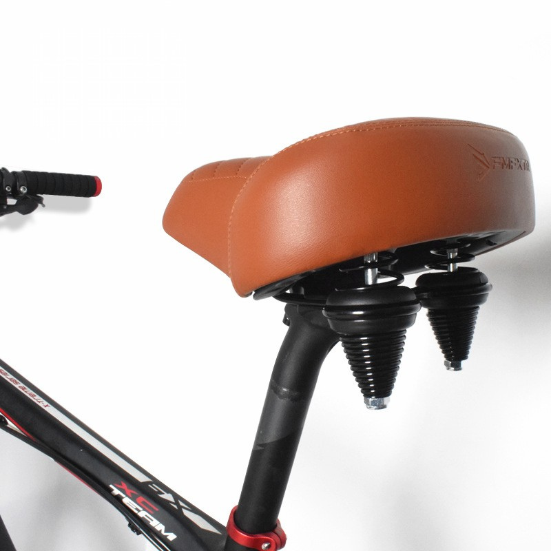 Extra Wide Bike Saddle | Shock Absorbing Dual Spring Design