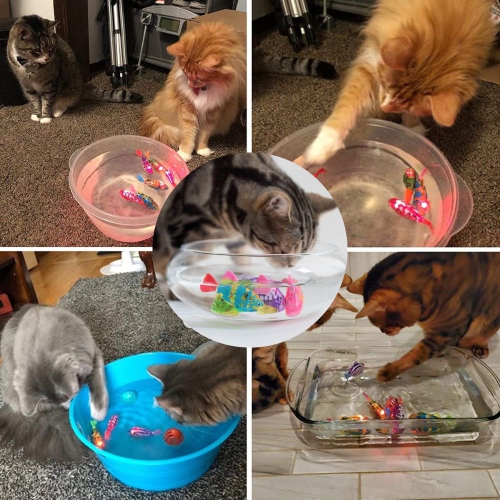 Interactive Swimming Fish Cat Toy | Light-Up Motion Activated Design