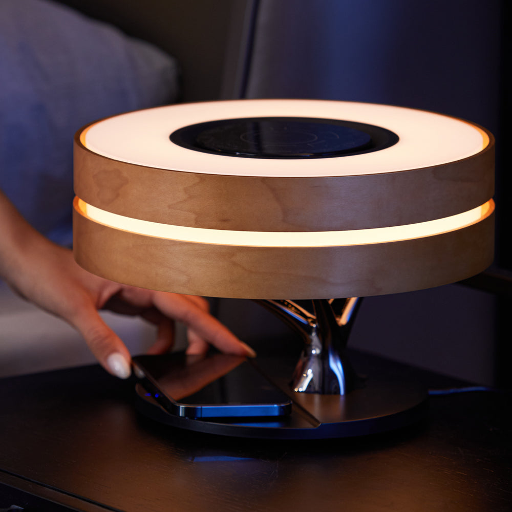 Modern Smart Desk Lamp | LED Speaker With Wireless Charging
