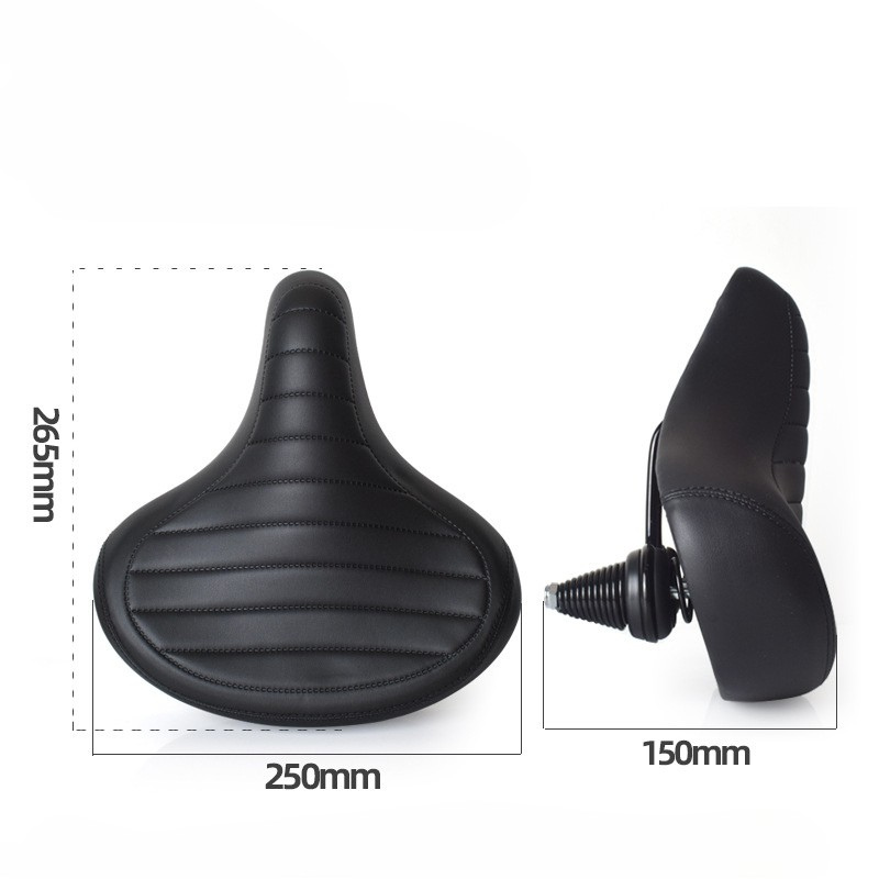 Extra Wide Bike Saddle | Shock Absorbing Dual Spring Design