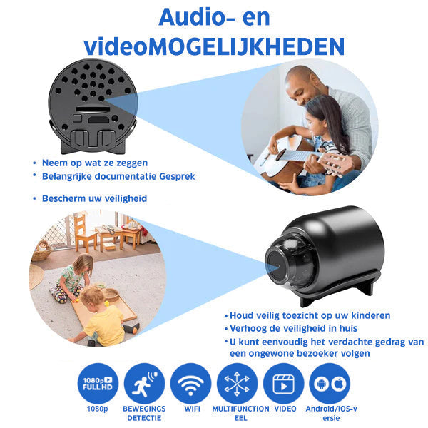 Mini Security Camera | HD Wireless Surveillance with Night Vision