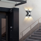 Modern Outdoor Wall Light | X-Shape LED Waterproof Design