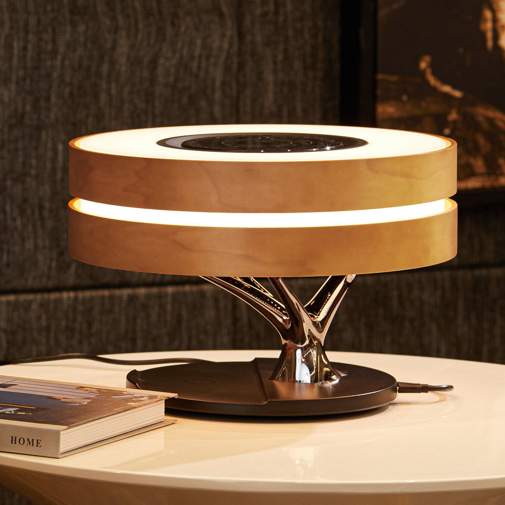 Modern Smart Desk Lamp | LED Speaker With Wireless Charging