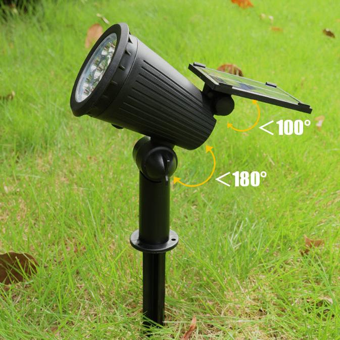 Solar Garden Spotlight | 9-Color LED Adjustable Landscape Light