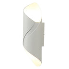 Modern Outdoor Wall Light | Spiral Black Metal Sconce