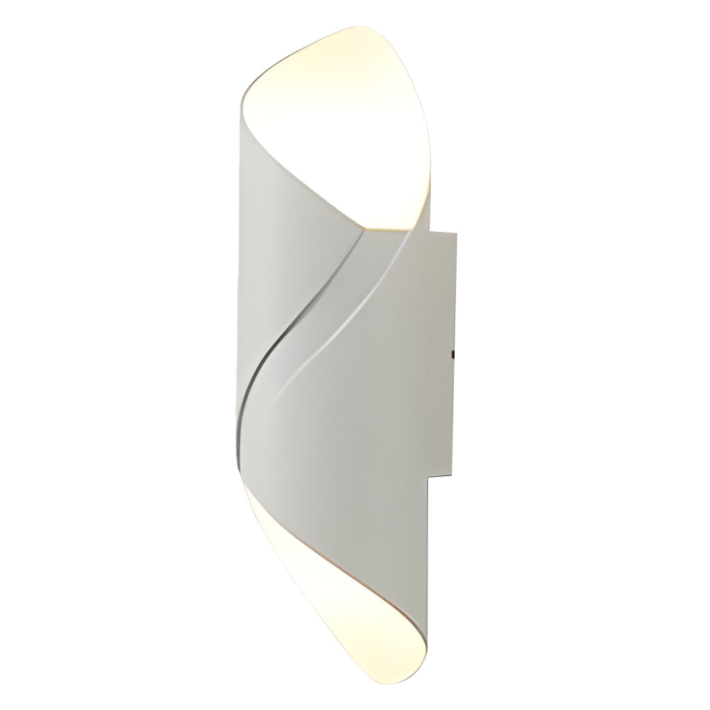 Modern Outdoor Wall Light | Spiral Black Metal Sconce