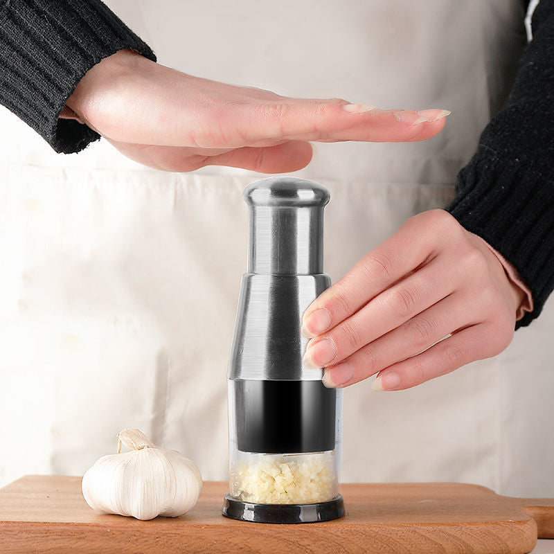 Stainless Steel Garlic Press | Quick Crush Manual Kitchen Tool