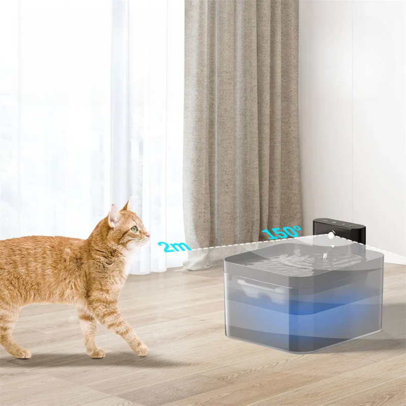 Smart Pet Water Fountain | Motion Sensor Activated Filter System