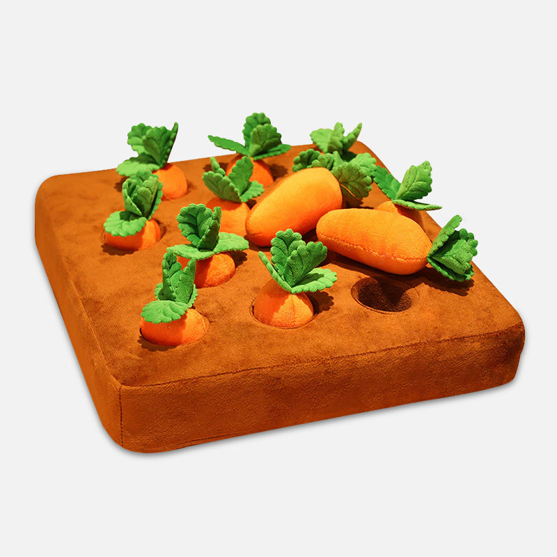 Interactive Dog Puzzle Mat | Carrot Garden Treat Dispenser