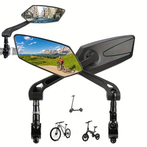 Bicycle Safety Mirrors | 360° Rotatable Universal Design