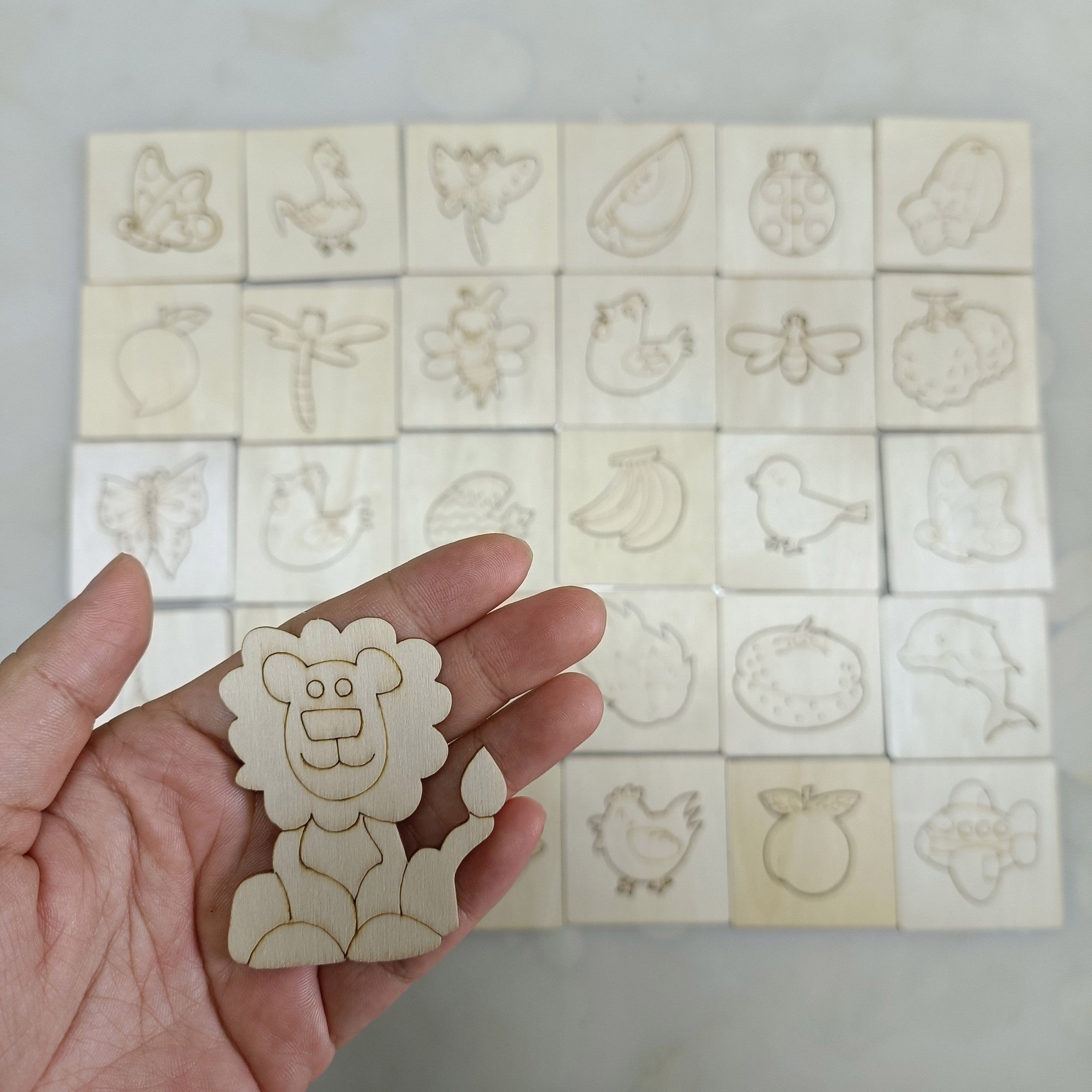 Montessori Drawing Templates | Wooden Educational Art Set
