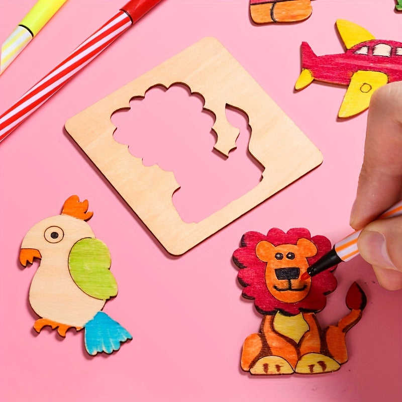 Montessori Drawing Templates | Wooden Educational Art Set