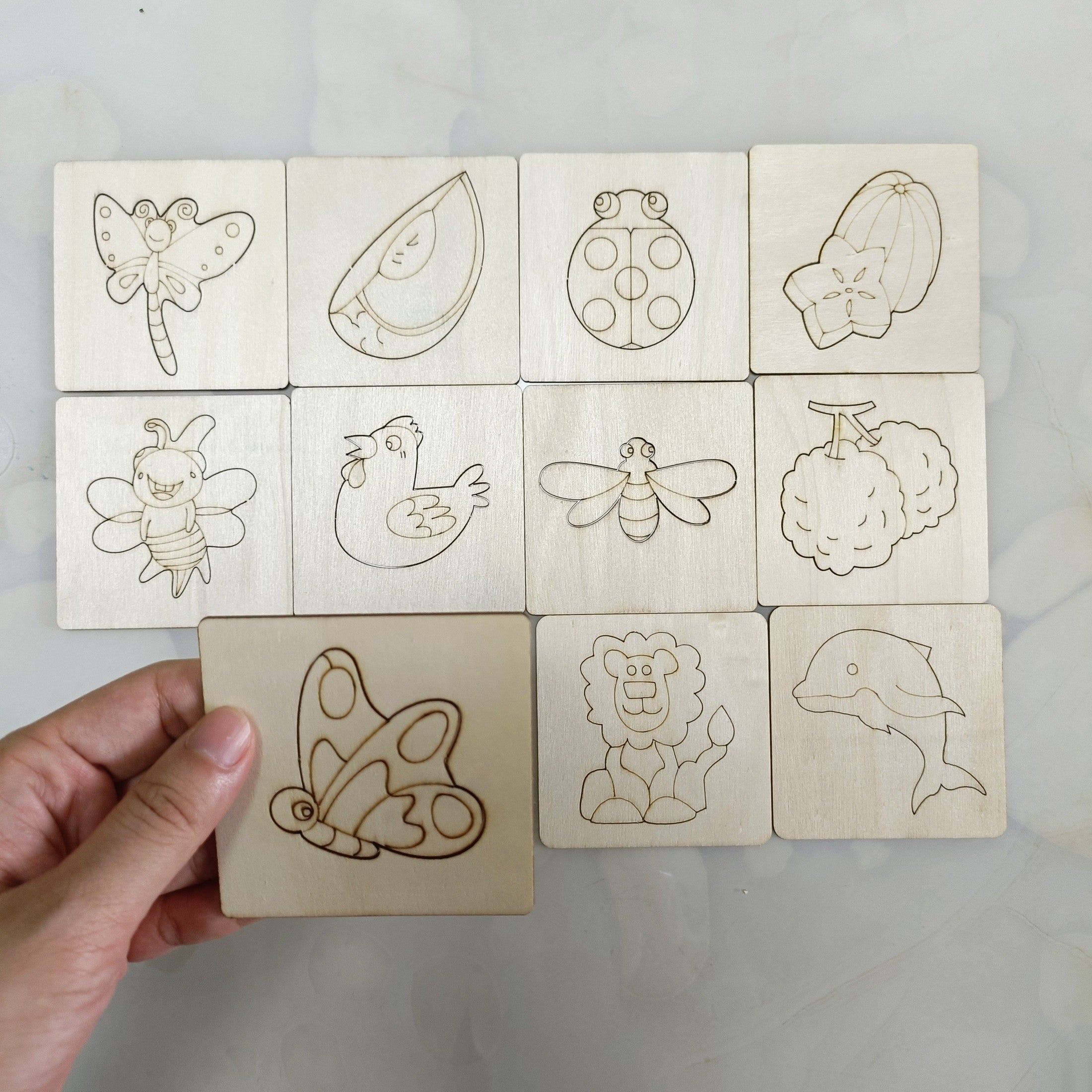 Montessori Drawing Templates | Wooden Educational Art Set