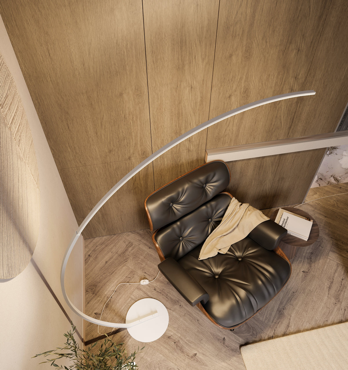 Modern LED Arc Floor Lamp | Minimalist Design with Smart Controls