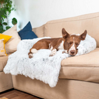 Plush Pet Furniture Protector | Water-Repellent Vegan Fur Bed