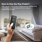 Smart Key Finder Set | 4 Color-Coded Wireless Trackers with LED Alert
