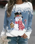 Holiday Snowman Sweater | Winter Scene With Festive Details