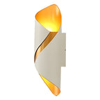 Modern Outdoor Wall Light | Spiral Black Metal Sconce