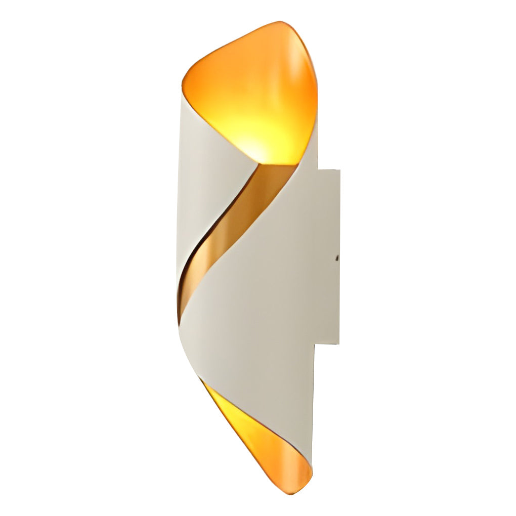 Modern Outdoor Wall Light | Spiral Black Metal Sconce