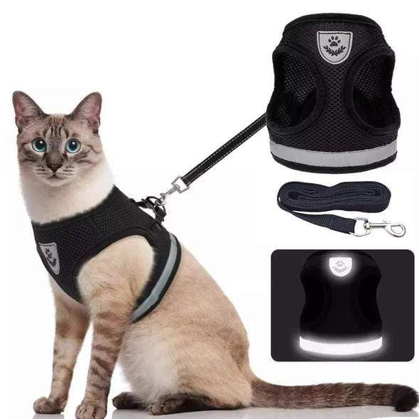 Reflective Cat Harness Set | Safety Mesh Design With Night Visibility