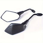 Universal Motorcycle Mirrors | Hexagonal Carbon Fiber Design