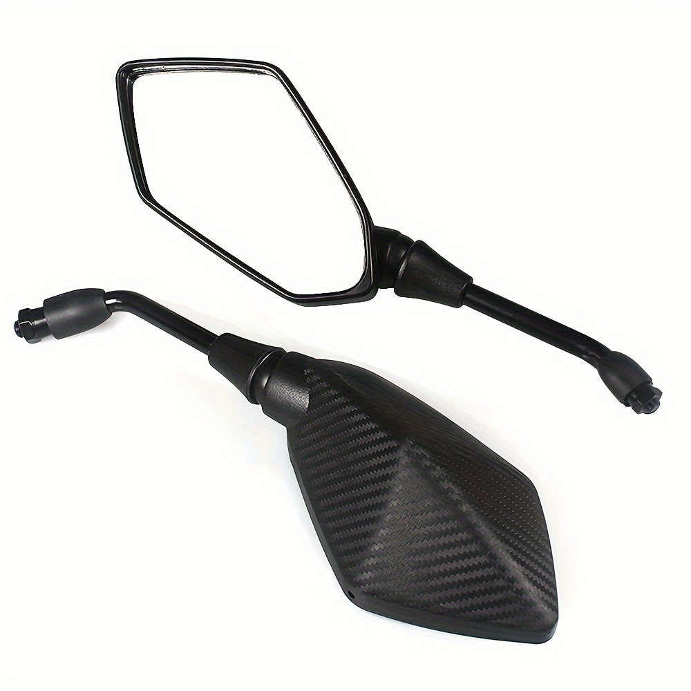 Universal Motorcycle Mirrors | Hexagonal Carbon Fiber Design