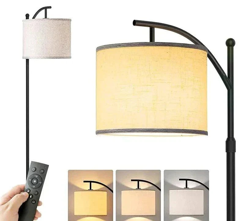 Modern Arc Floor Lamp | Adjustable Linen Shade