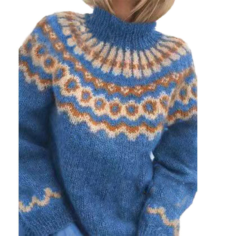 Nordic Fair Isle Sweater | Vintage Moss Green Pattern