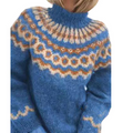 Nordic Fair Isle Sweater | Vintage Moss Green Pattern