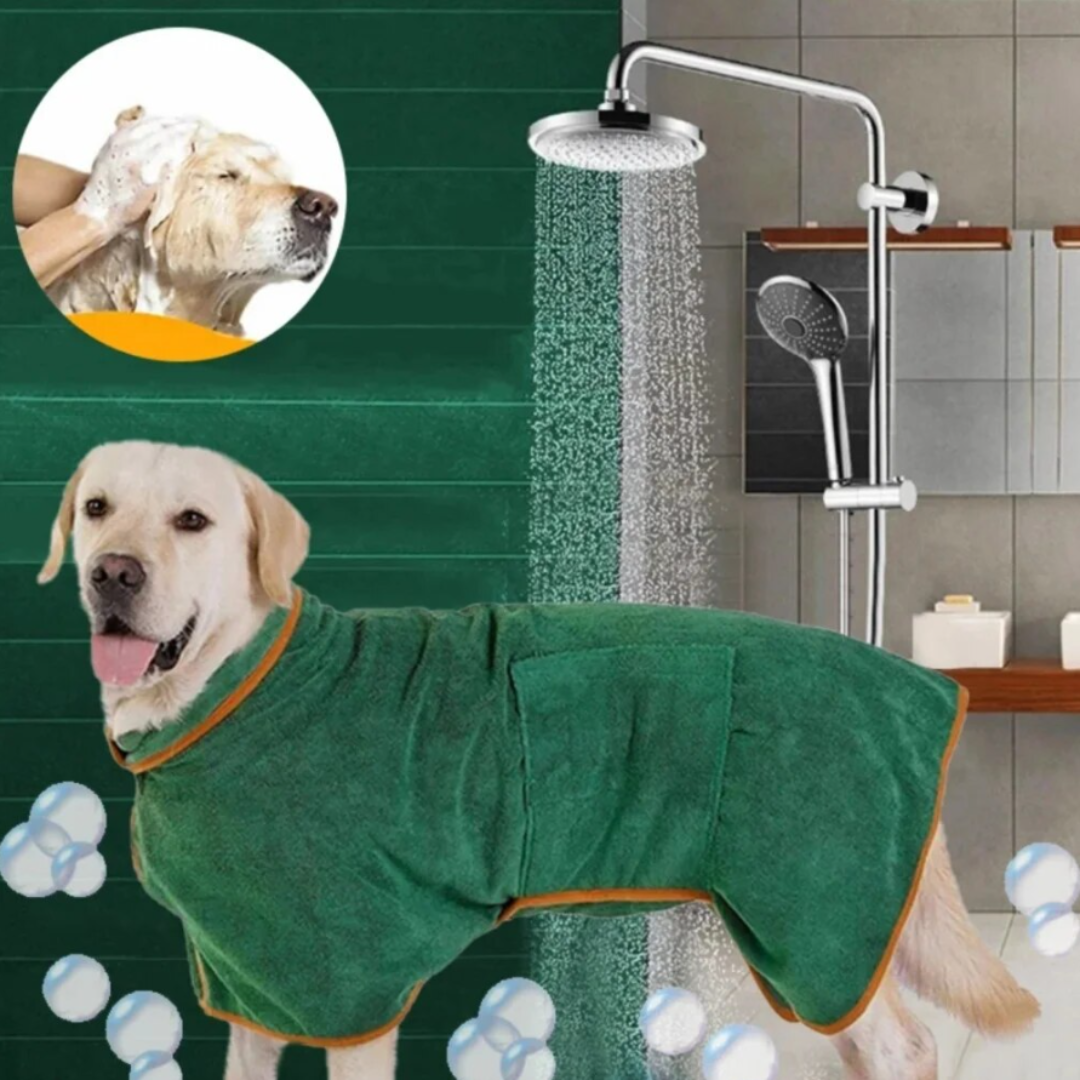 Dog Bathrobe | Fast-Drying Microfiber With Adjustable Fit