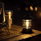 Vintage Outdoor Lantern | Black Metal LED Garden Light
