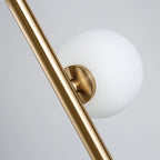Modern Floor Lamp | Vertical Gold Spheres Design