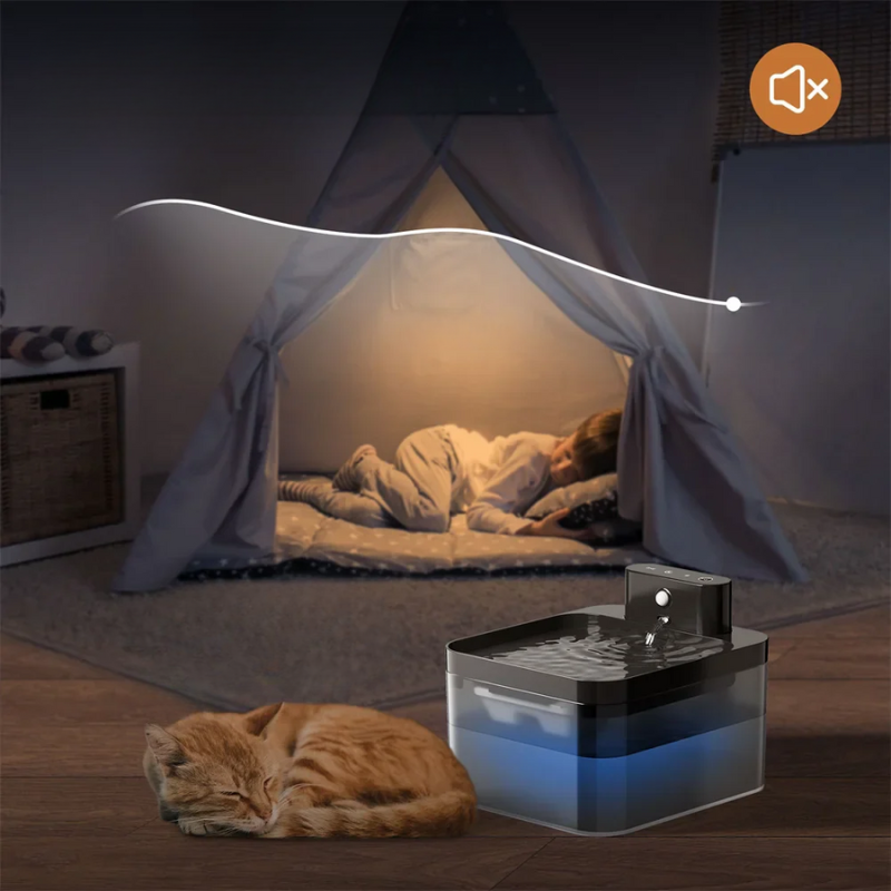 Smart Pet Water Fountain | Motion Sensor Activated Filter System