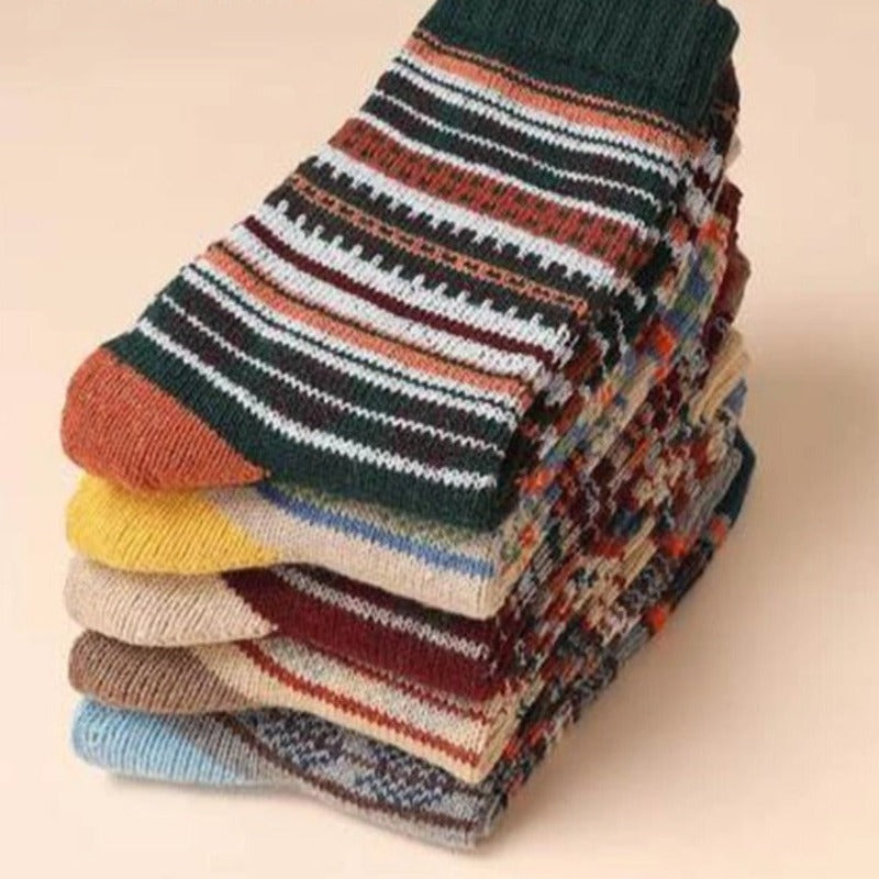 Winter Wool Socks | Nordic Pattern Thermal Blend