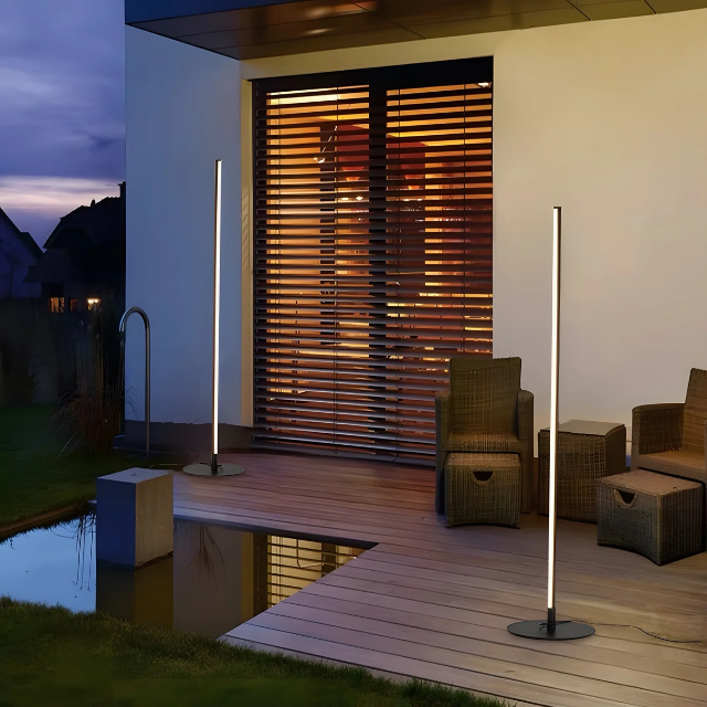 Modern Solar Floor Lamp | LED Outdoor Garden Light