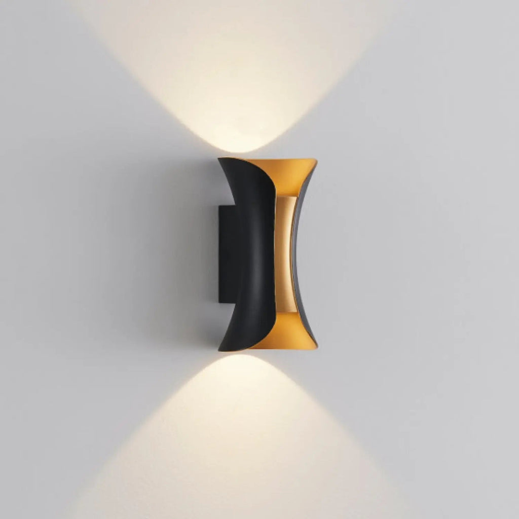 Modern LED Wall Light | Black Gold Dual Tone Design
