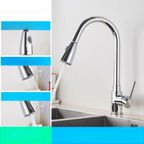 Modern Pull Down Kitchen Faucet | Brushed Nickel Flexible Spout