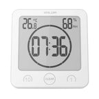 Digital Bathroom Clock | LCD Temperature Humidity Display