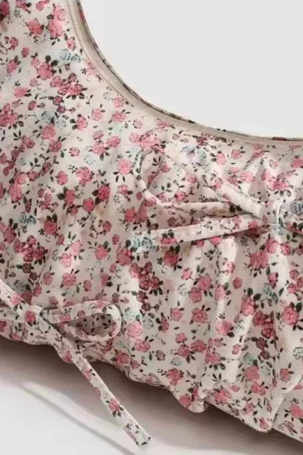 Floral Hobo Bag | Ruched Handle Botanical Print