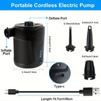 Portable Electric Air Pump | USB Rechargeable Mini Inflator