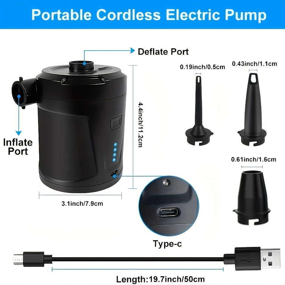 Portable Electric Air Pump | USB Rechargeable Mini Inflator