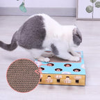Interactive Cat Playground | 3-in-1 Cardboard Scratch Post & Play Box