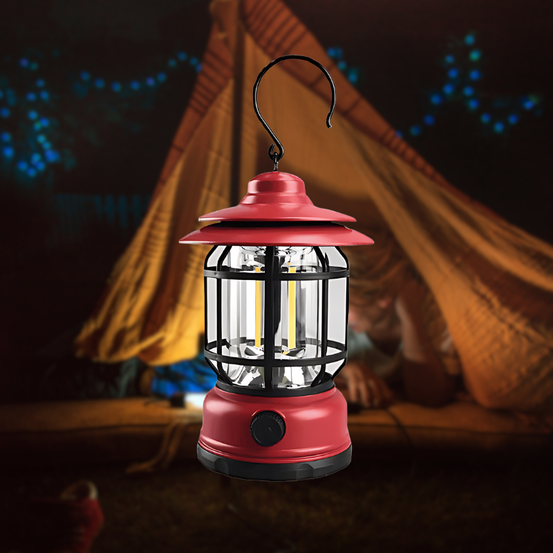 Vintage Outdoor Lantern | Black Metal LED Garden Light