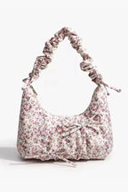Floral Hobo Bag | Ruched Handle Botanical Print