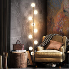 Modern Floor Lamp | Vertical Gold Spheres Design
